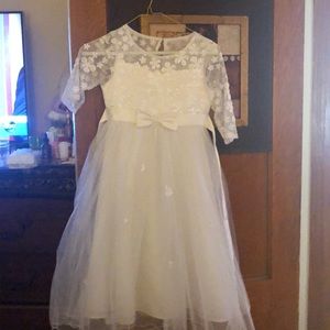 Girls white formal dress